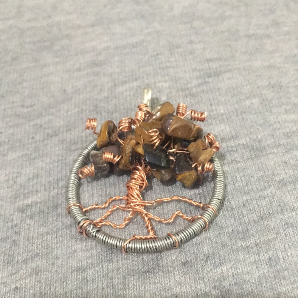 Handcrafted infinity tree pendant